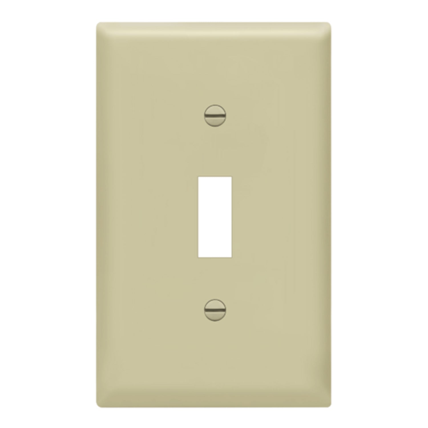 1 Gang Toggle Wall Plate, Ivory - Decorative Light Switch Cover for Home & Office - Durable Plastic Electrical Outlet Plate for Living Room, Bedroom, Kitchen, Bathroom