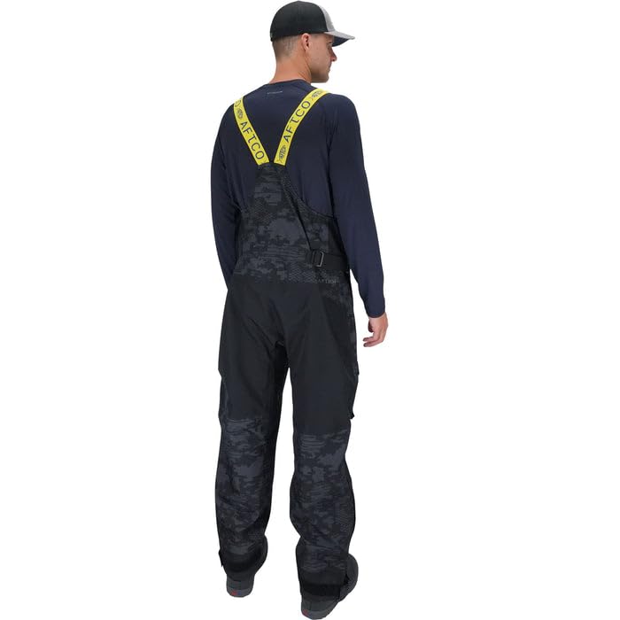 AFTCO Men's Barricade Fishing Bib - Waterproof & Durable Blue Fishing Overalls for Men (S, M, L, XL, 2XL) - Ideal for Deep Sea, Offshore & Cold Weather Fishing