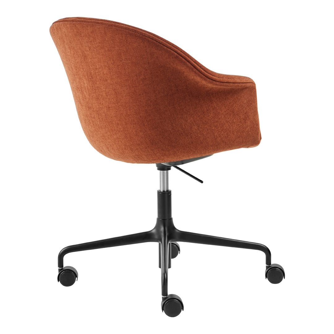Bat Meeting Chair with 4-Star Base & Casters - Height Adjustable Fully Upholstered Office Chair for Conference Rooms and Home Offices