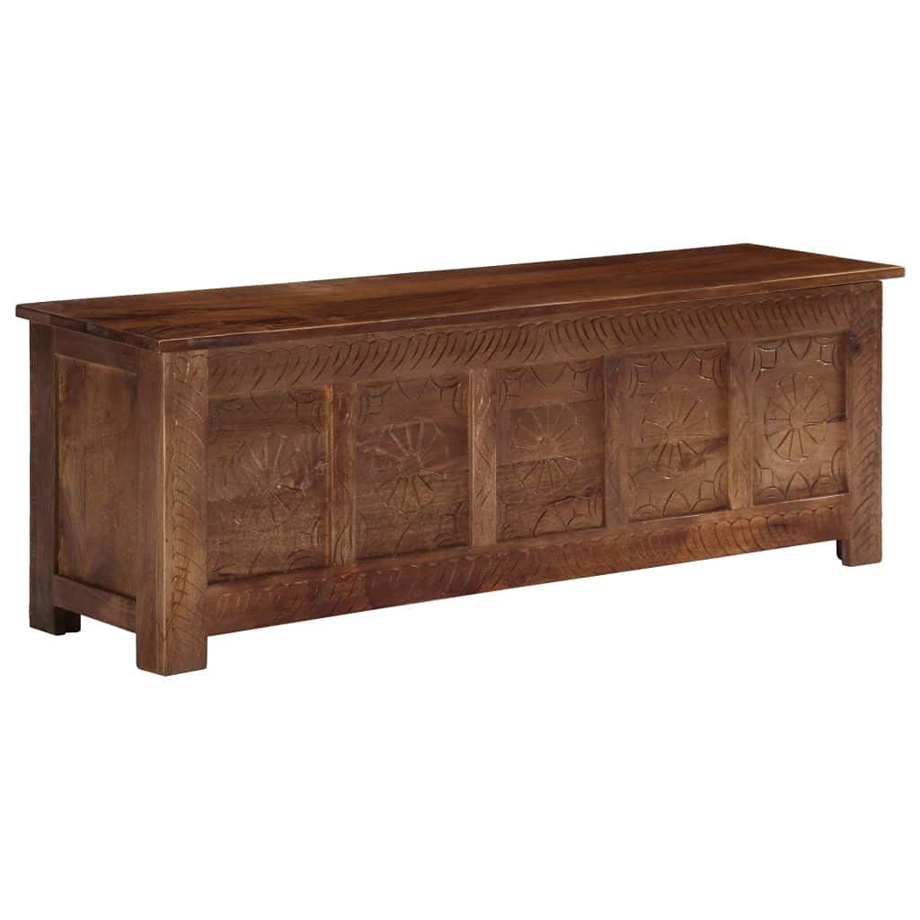 Vintage Solid Mango Wood Storage Trunk - Large 47.2