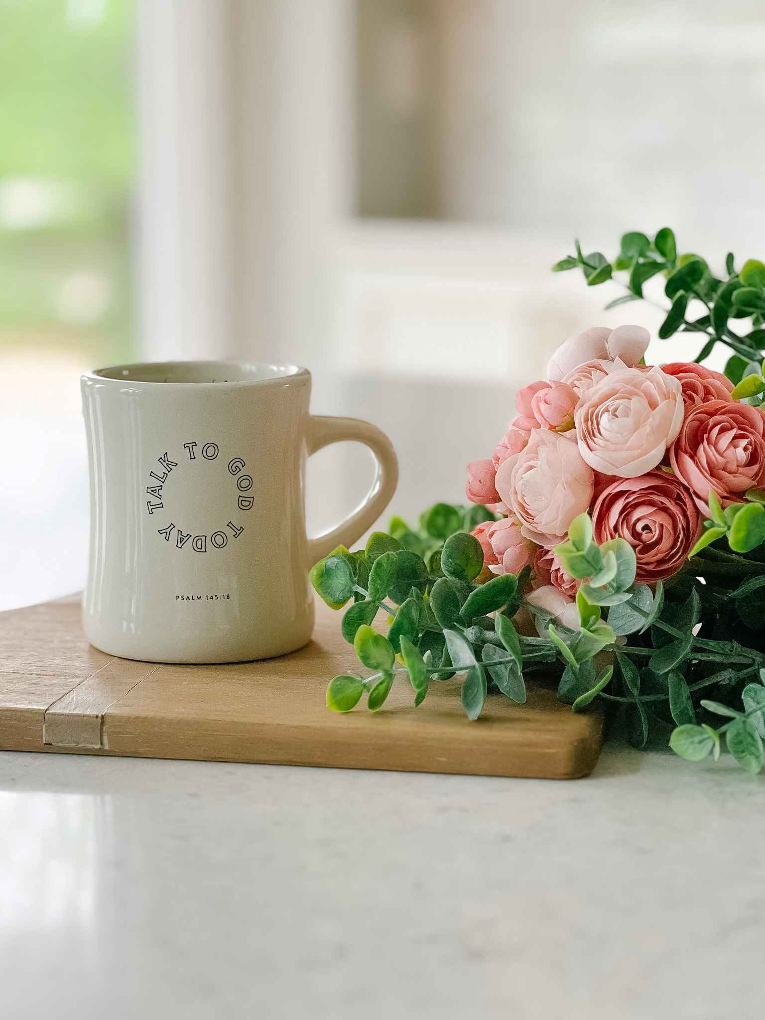 Talk to God Today Inspirational Ceramic Coffee Mug - Perfect for Morning Devotions, Prayer Time & Christian Gifts