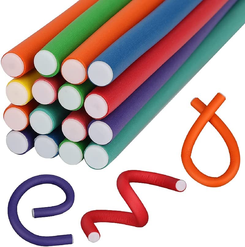 Treza Twist-Flex Rods - Soft Flexible Hair Rollers for Curls & Waves | Salon Quality Sponge Foam Curling Sticks for Women & Girls | Perfect for Home Styling & Professional Salon Use