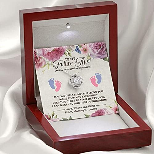 Love Knot Necklace for Future Aunt - Jewelry Gift with Card & Box
