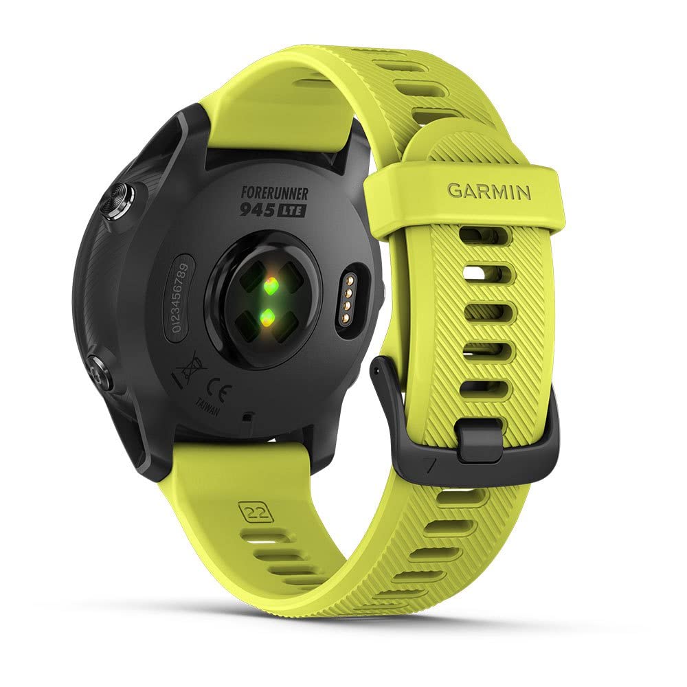 Garmin Forerunner 945 LTE GPS Running Watch with Heart Rate Monitor - Neon Yellow/Black Bundle | Advanced Training Metrics, Music Storage & Smart Notifications for Runners, Athletes & Fitness Enthusiasts