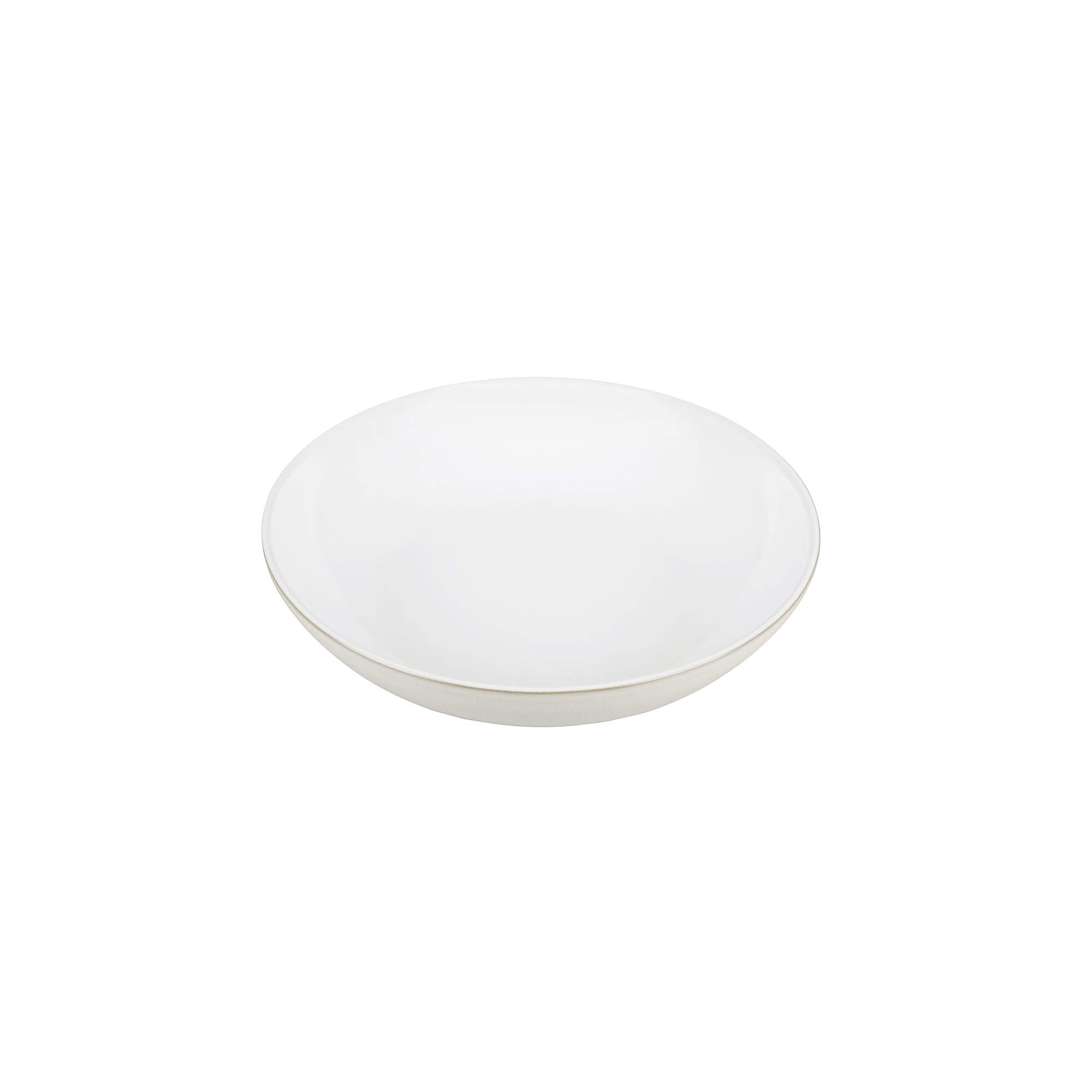 Denby Natural Canvas Pasta Bowl Set - Cream Ceramic Dinnerware, Set of 4 | Elegant Serving Bowls for Pasta, Salad, Soup & Dessert | Microwave & Dishwasher Safe