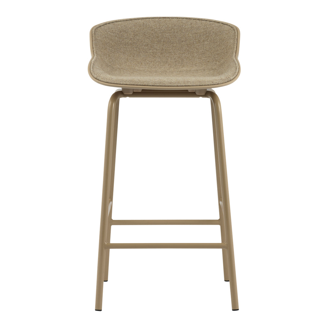 Modern Hyg Bar Stool with Front Upholstery - Comfortable Counter Height Stool for Kitchen Island, Breakfast Nook & Home Bar - Adjustable Height & Durable Construction