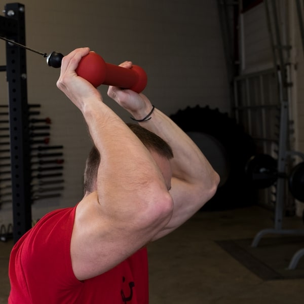 Body Solid Tools BSTDB Dog Bone Grip - Heavy Duty Rubber Coated Handle for Weightlifting, Strength Training & Home Gym Equipment - Perfect for Pull-Ups, Deadlifts & Functional Fitness Workouts