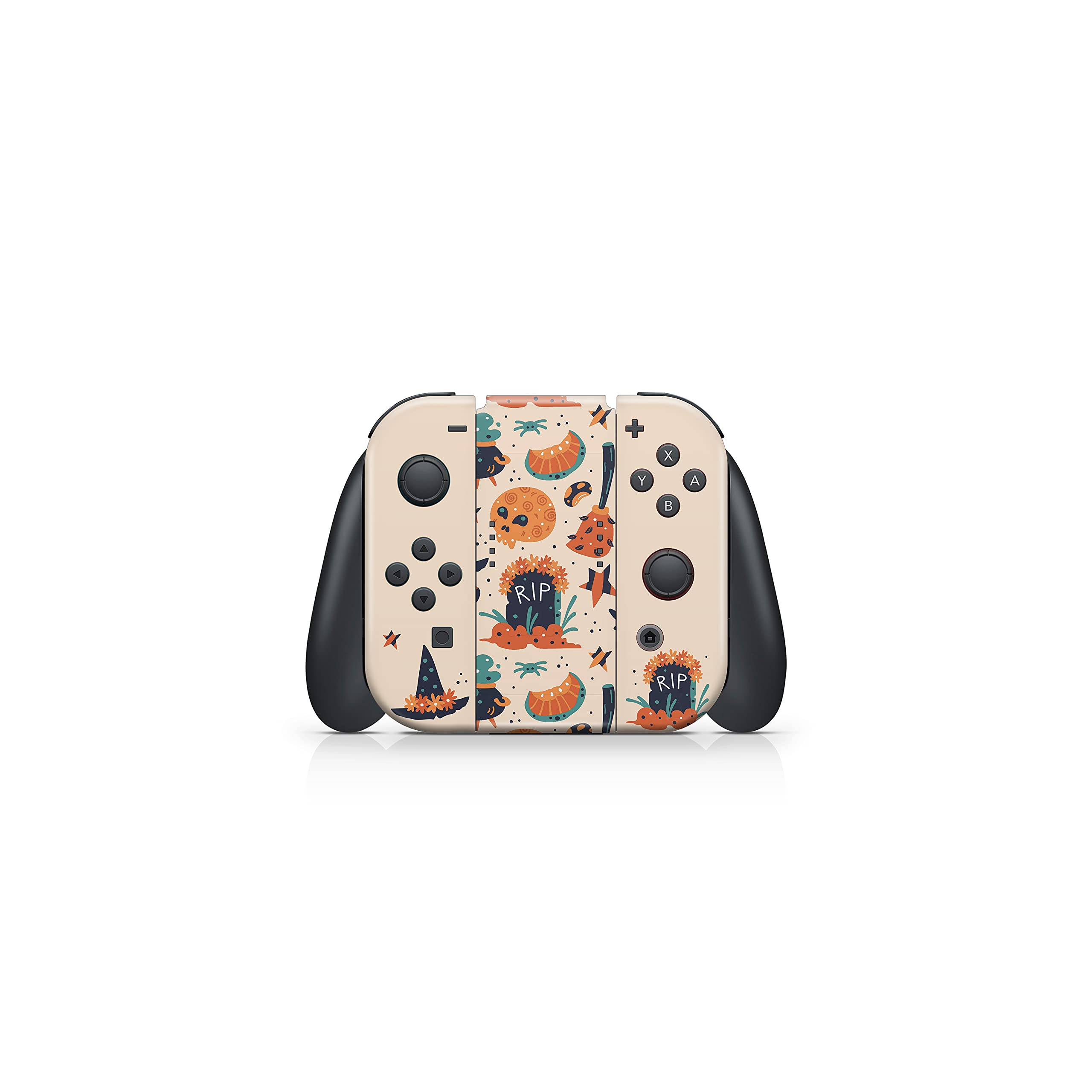 Spooky Halloween Nintendo Switch Skin Wrap - Pumpkin Design Premium Vinyl 3M Full Wrap Decal for Switch Console, Joy-Con & Dock | Durable Protective Cover for Gaming, Parties & Themed Events