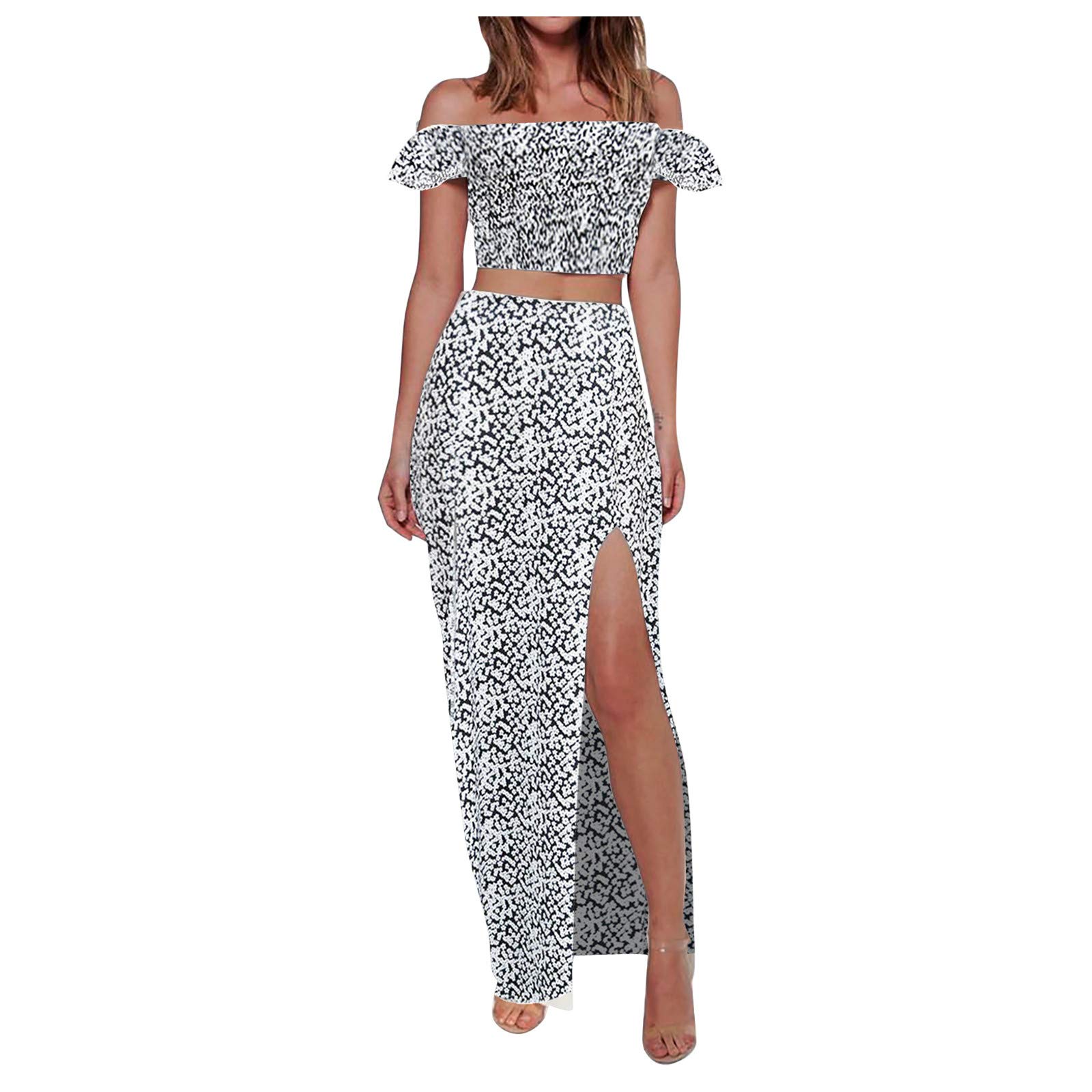 Sexy Women's Off Shoulder Romper Jumpsuit - Summer Casual Strapless Tube Top with Drawstring & Wide Leg Pants - Perfect for Beach, Party, and Night Out