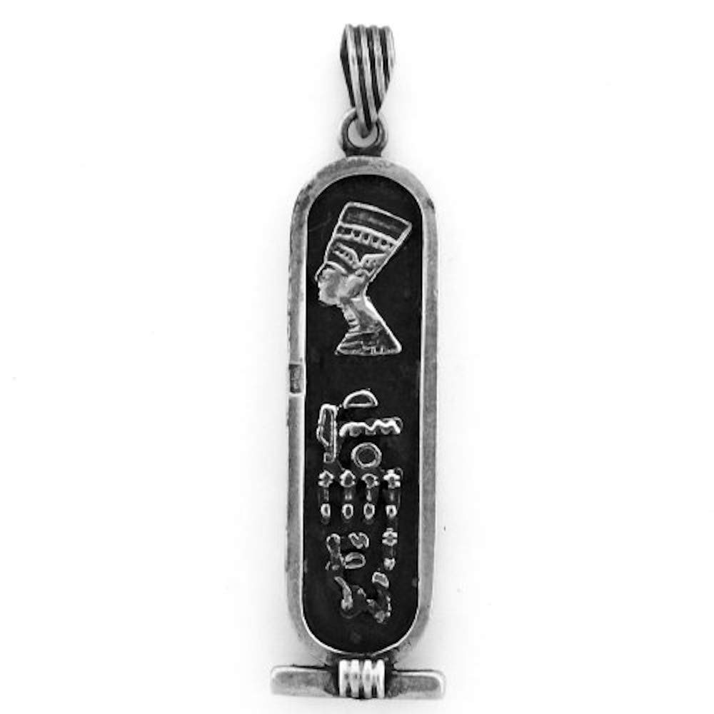 Authentic Egyptian Silver Queen Nefertiti Cartouche Pendant - Handcrafted Jewelry for Women - Perfect for Gifts, Weddings & Special Occasions