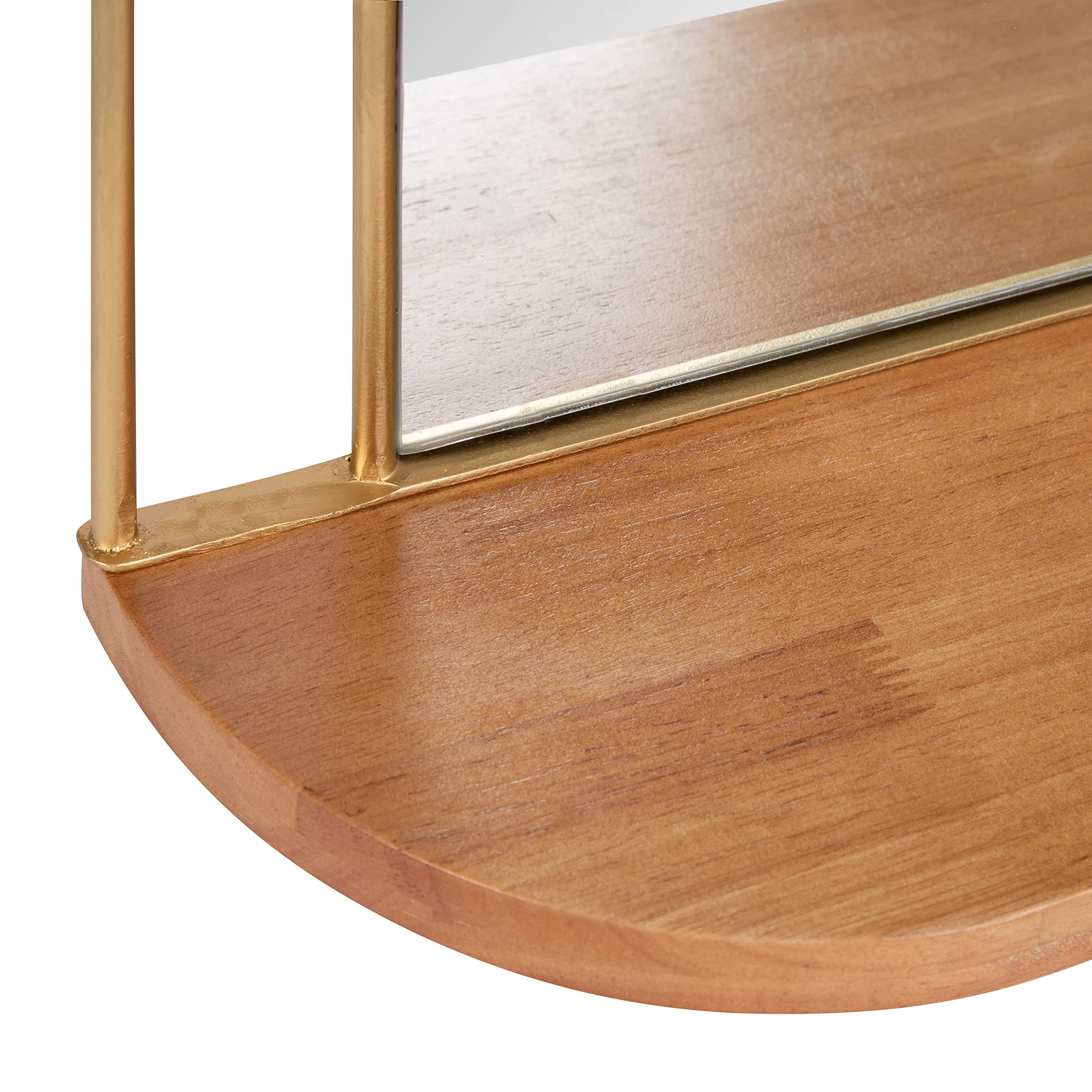 Kate and Laurel Reverie Modern Arched Mirror with Shelf - 23