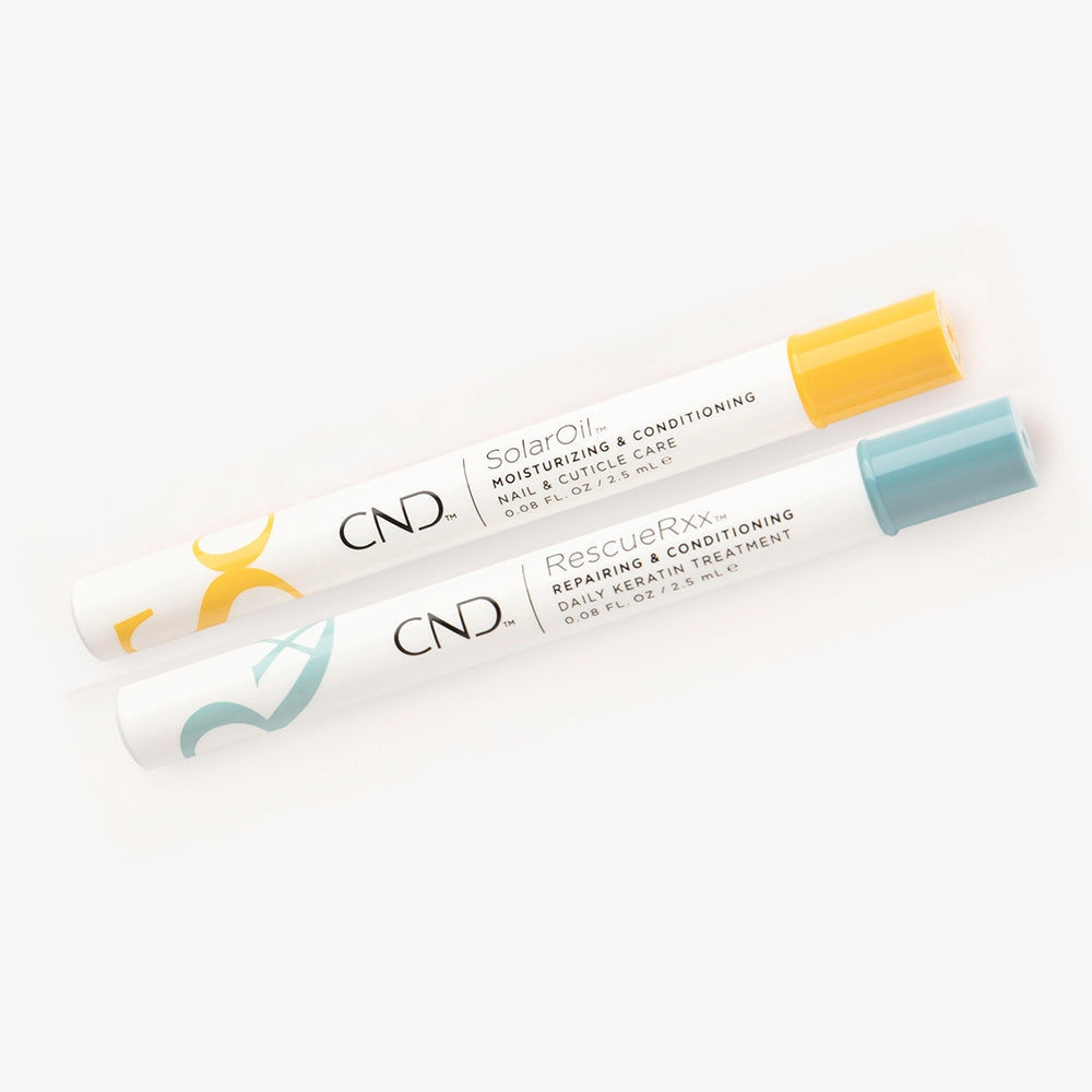 CND Essential Care Pens Duo Pack 0.08 oz - Nail Cuticle Oil & Moisturizer for Healthy Nails - Perfect for Manicures, Pedicures & At-Home Nail Care