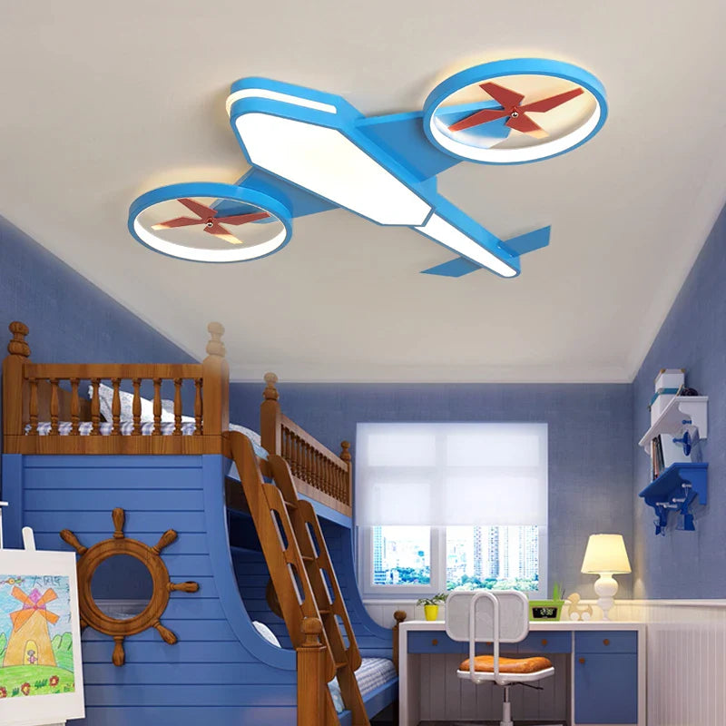 Airplane Night Light for Kids Room - LED Nursery Decor, Cool Blue Glow for Bedtime & Playtime | Perfect for Boys & Girls Bedrooms, Themed Parties & Relaxing Sleep Aid