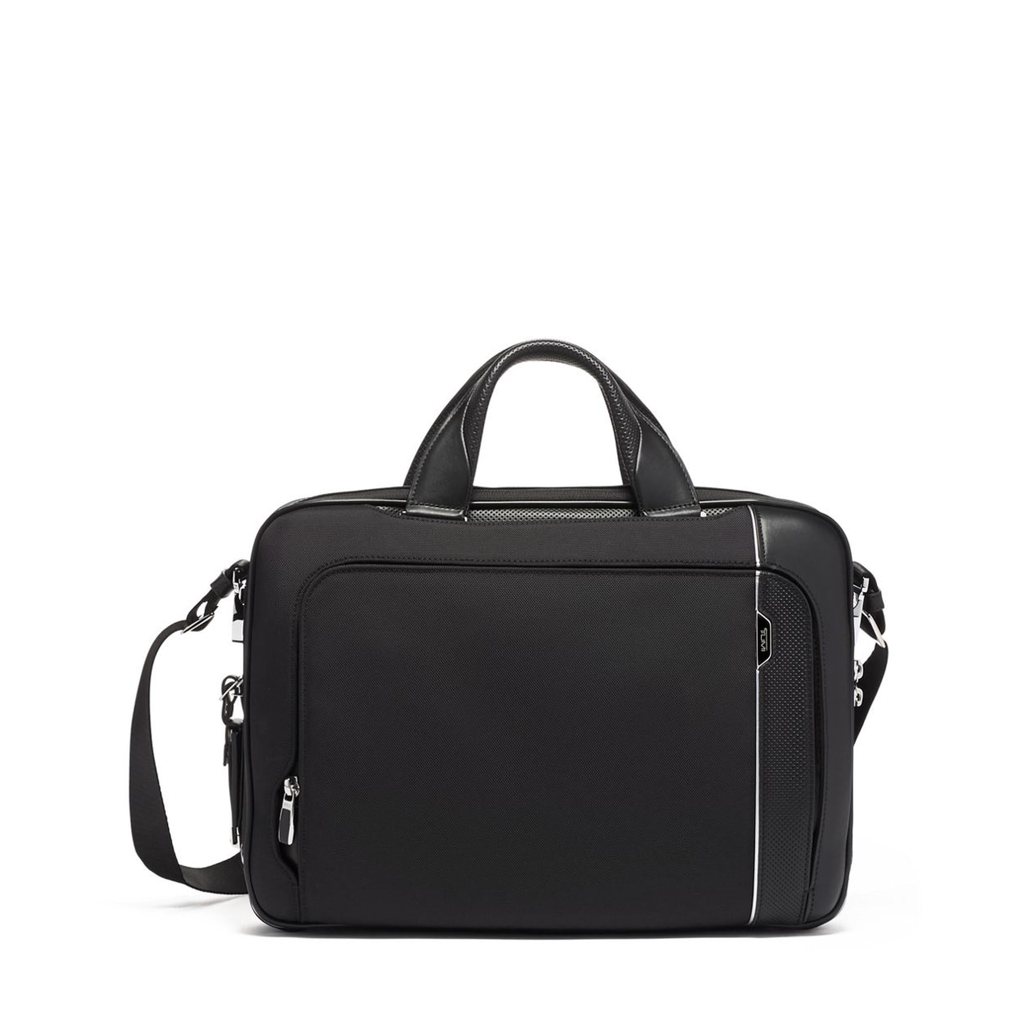 Tumi Arrive Sadler Brief - Premium Leather Laptop Briefcase for Business & Travel - Perfect for Professionals, Office Commute & Business Trips