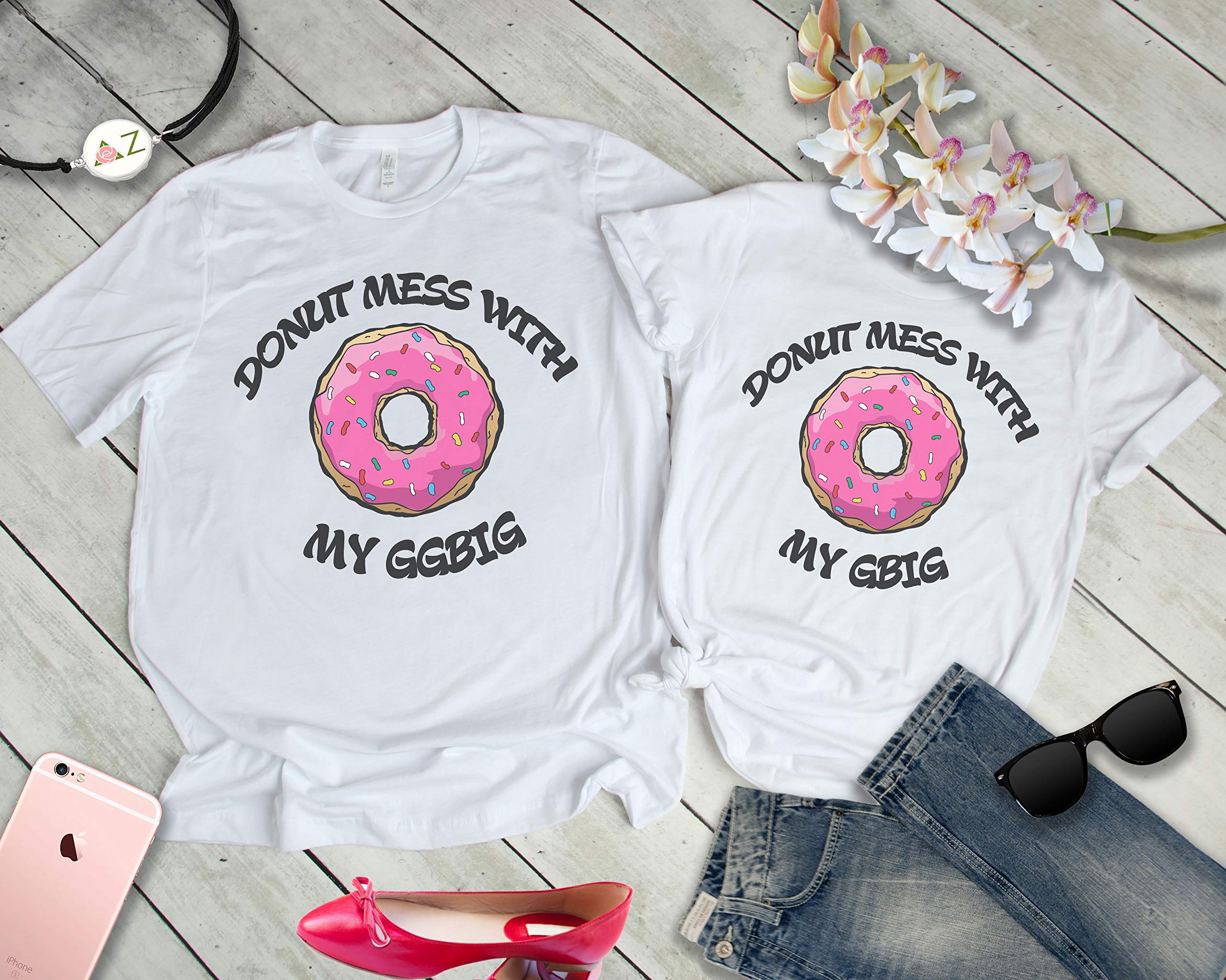 Big Little Sorority Tank Tops - Greek Letter Shirts for Big Sister & Little Sister - Perfect for Sorority Events, Bid Day & Greek Life Apparel