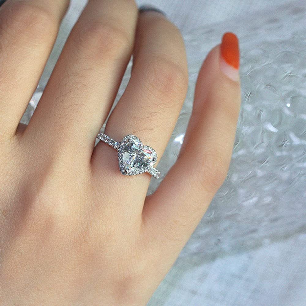 1.33 Carat Heart Moissanite Engagement Ring for Women - 10K/14K/18K Gold Wedding & Anniversary Band - Perfect for Proposals, Bridal Jewelry & Romantic Gifts
