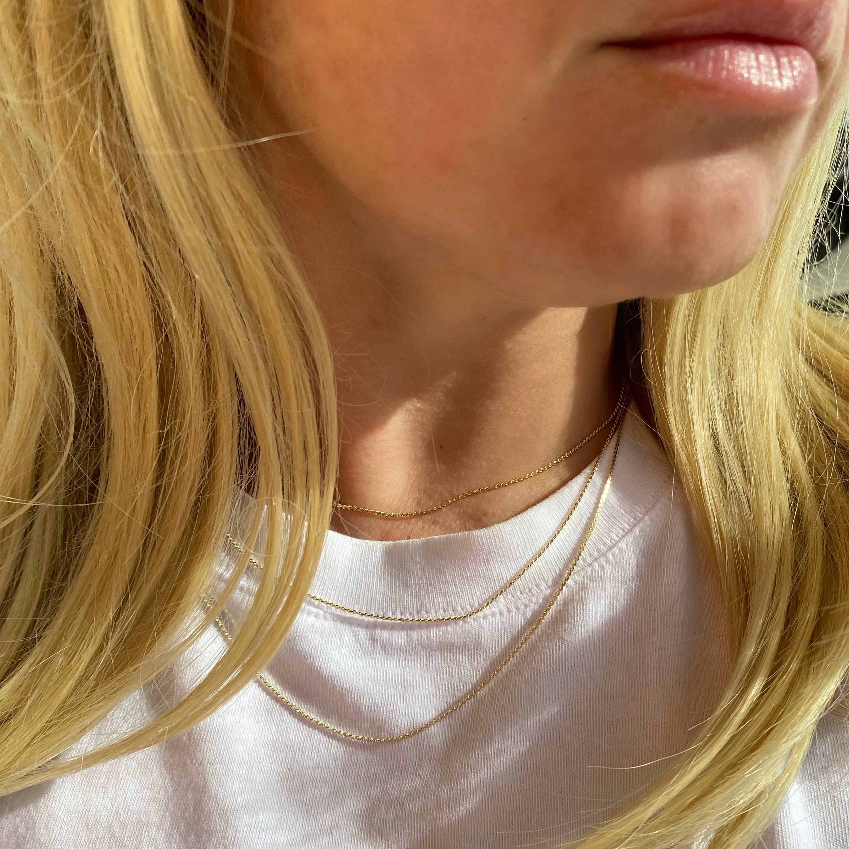 18K Gold Filled Dainty Chain Necklace for Women - Delicate Layering Necklace Jewelry Gift for Her - Perfect for Everyday Wear, Date Night & Special Occasions