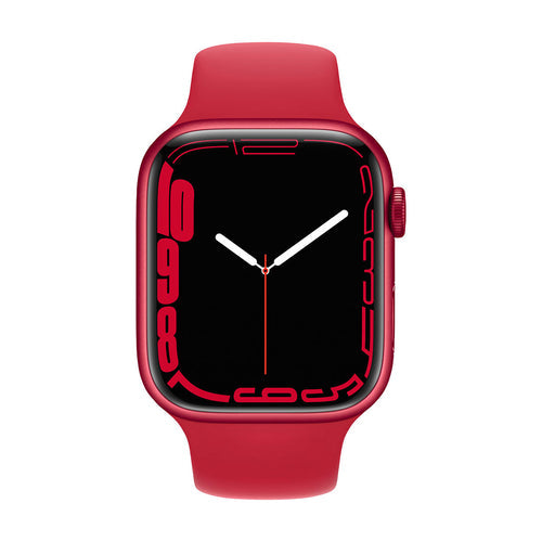 Apple Watch Series 7 GPS 41mm (PRODUCT)Red Aluminum Case with (PRODUCT)Red Sport Band - Fitness Tracker & Smartwatch for Running, Swimming & Daily Activity Tracking (MKN23)