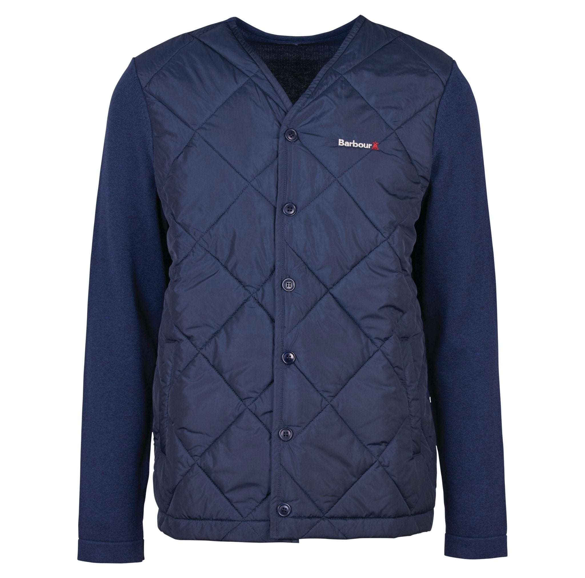 BARBOUR Craghead Quilted Cardigan for Men - Classic Navy Blue Lightweight Jacket - Perfect for Outdoor Activities, Casual Wear & Smart Office Attire