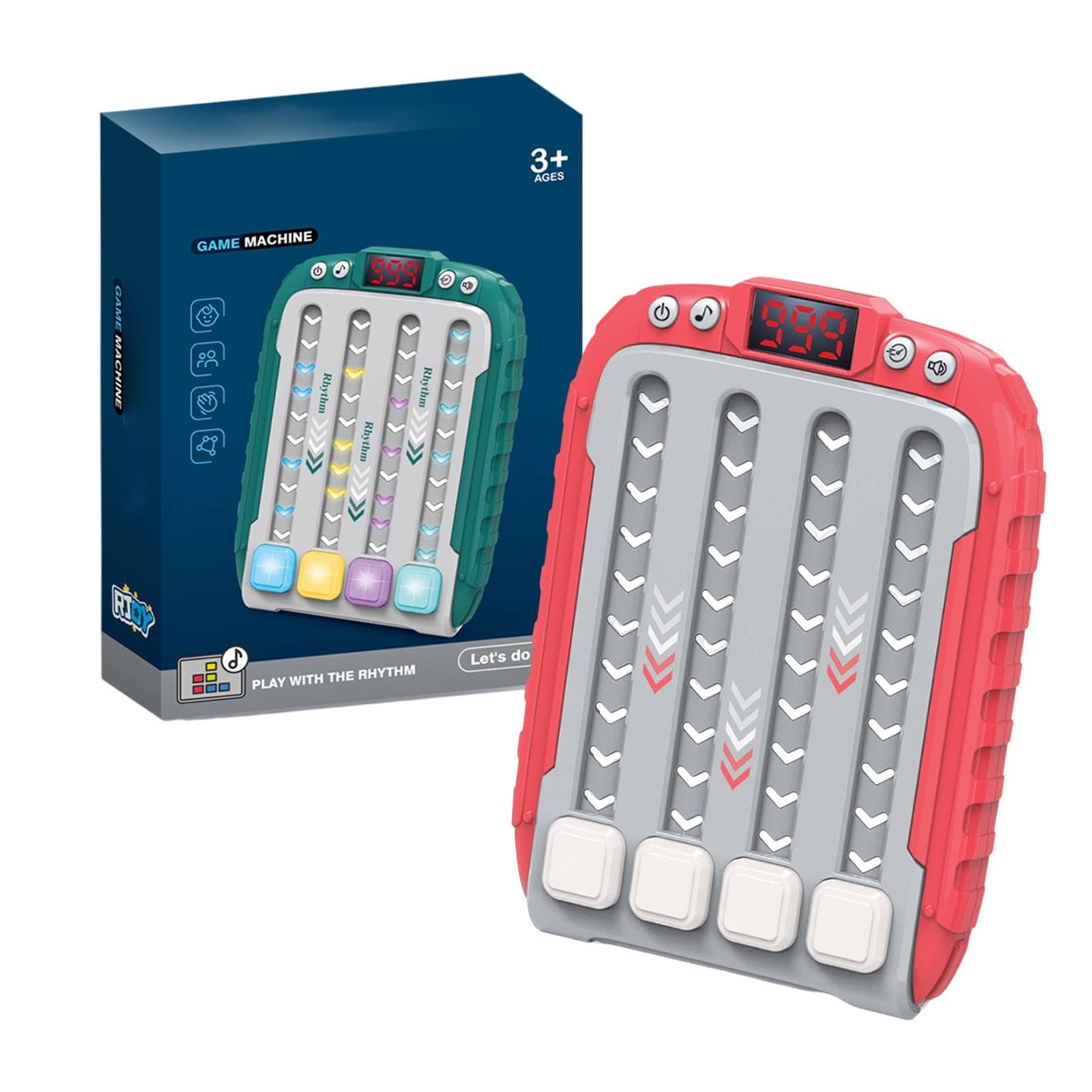 Fast Press Quick Push Game - Handheld Music Puzzle Game Console for Kids, Comfortable Grip Sensory Toys with Bubble Pop Stress Relief - Portable & Easy to Use for Travel, Parties & Family Game Night