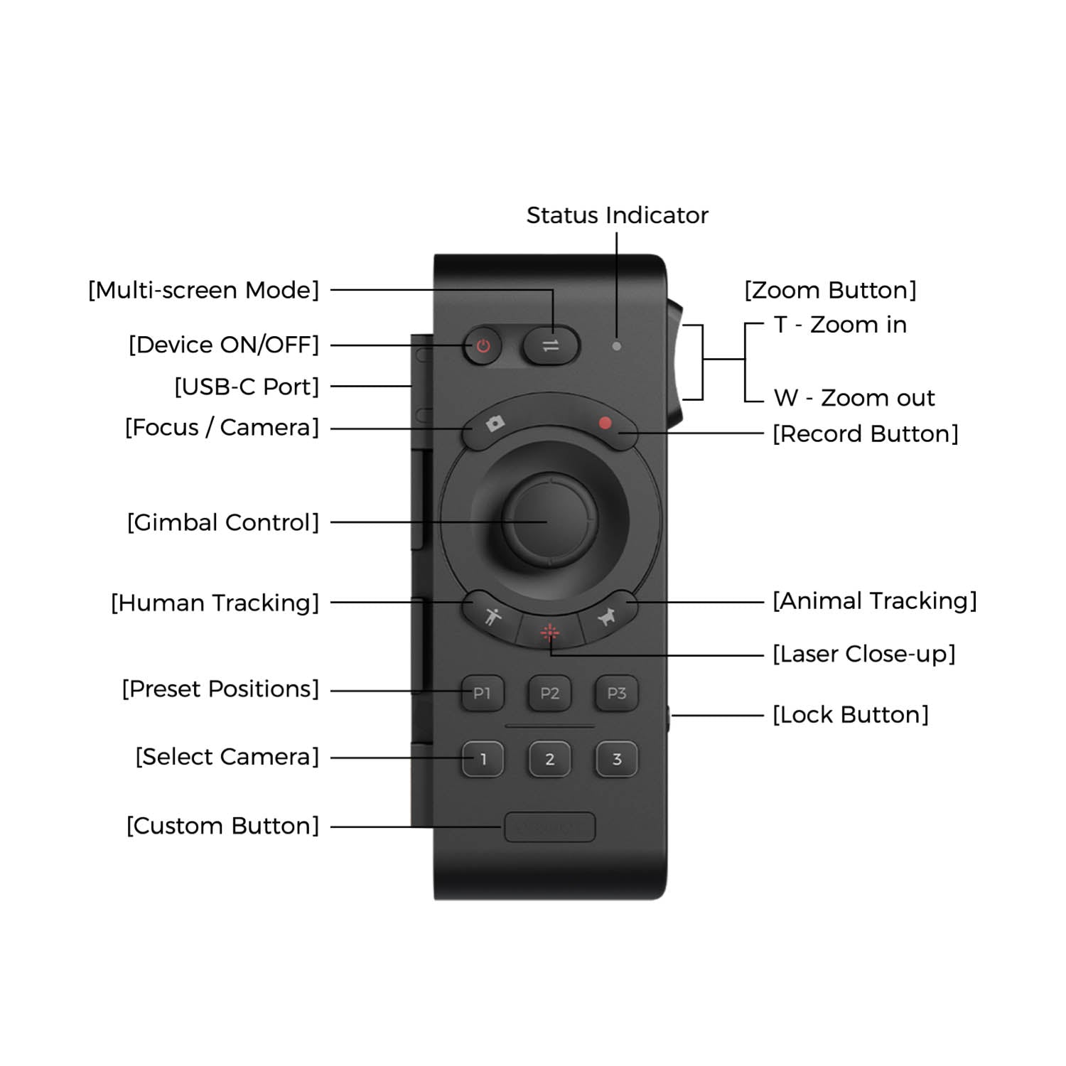 Tail Air Smart Remote for Streaming Camera (ORB 2205 CT) - Perfect for Live Streaming, Vlogging & Content Creation