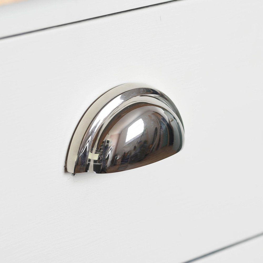 Polished Nickel Regency Concealed Drawer Handle - Vintage Cabinet Hardware for Kitchen & Bathroom - Perfect for Furniture Restoration & DIY Home Decor Projects