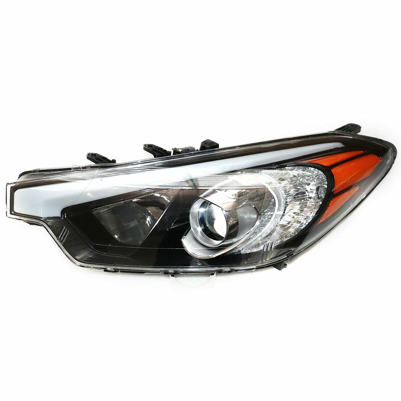 LOYALHEARTDY Headlight Assembly for 2014-2016 Kia Forte/Forte Koup/Forte5 - Left & Right Side H1/H7 High/Low Beam Headlamps - Perfect for Night Driving and Foggy Conditions