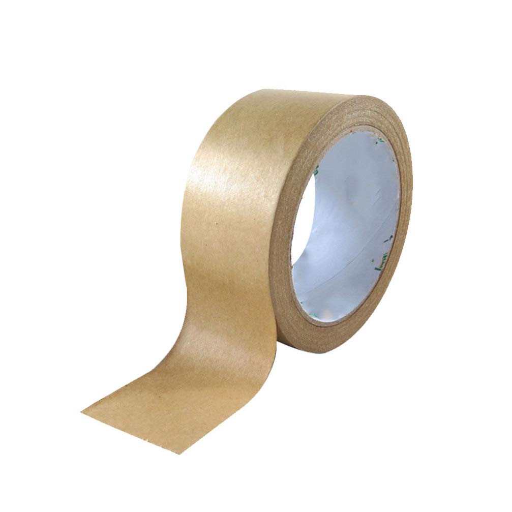 SUPVOX Water Activated Reinforced Kraft Paper Tape - 60mm Brown Gummed Packaging Tape for DIY Crafts, Gift Wrapping & Home Use | Strong & Eco-Friendly Adhesive for Shipping Boxes & Art Projects