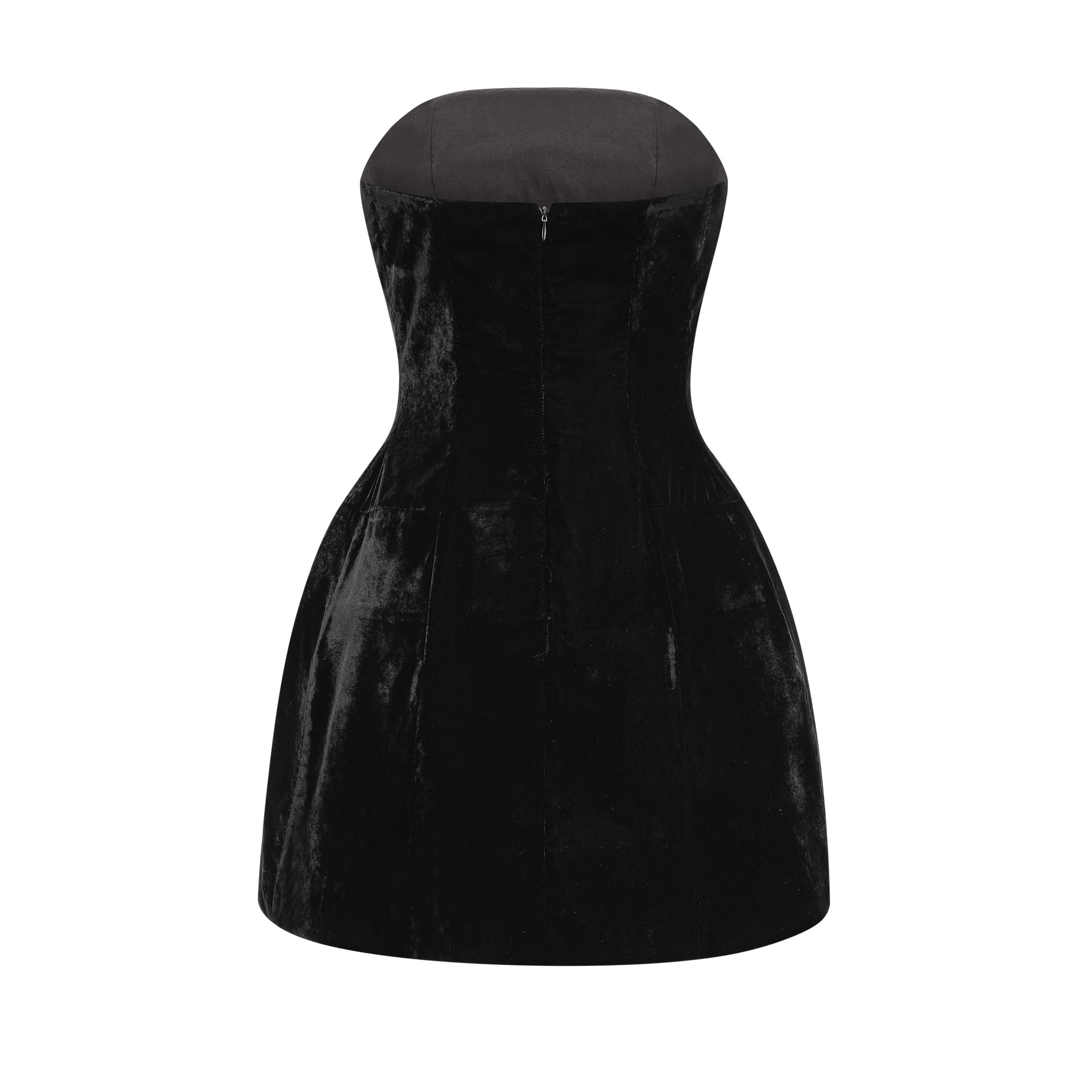 Céline Crystal Embellished Velvet Dress for Women - Elegant Evening Gown for Parties, Weddings & Special Occasions