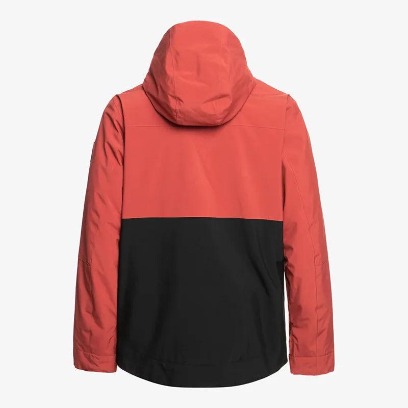 Quiksilver Sycamore Snow Jacket for Men & Women - Waterproof Winter Coat for Skiing, Snowboarding & Outdoor Adventures (Burgundy/Brown/Black)
