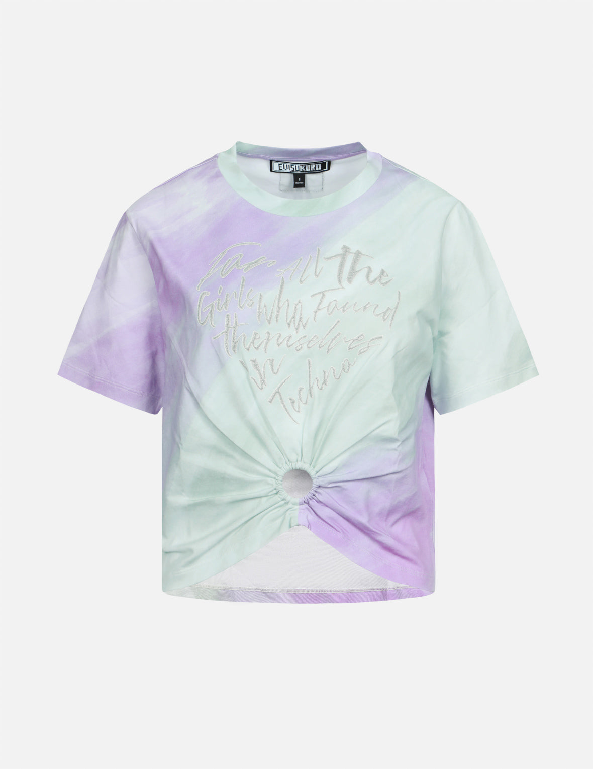 Hand Painted Watercolor Fashion Fit Gathered T-Shirt for Women | Artistic Floral Print Casual Tee | Perfect for Summer Outfits, Date Nights & Beach Vacations