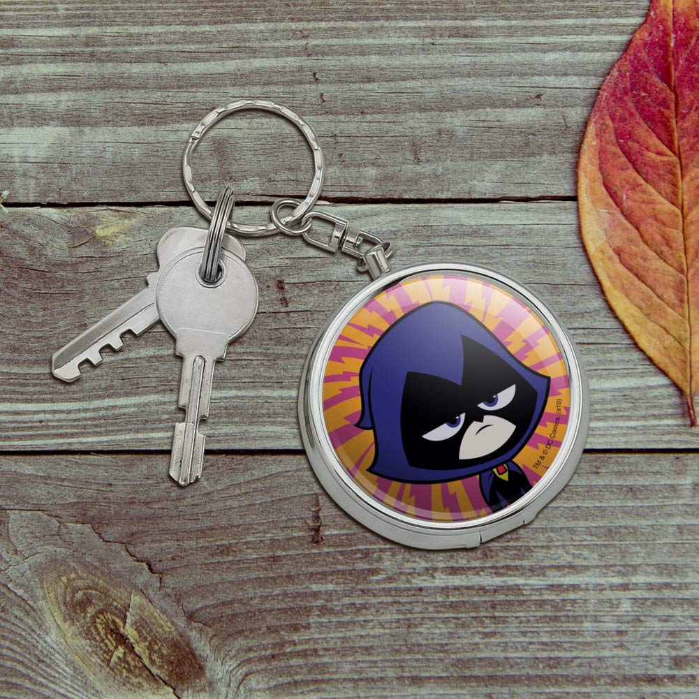 Teen Titans Go! Raven Portable Travel Ashtray Keychain with Cigarette Holder - Compact Purse Accessory for Fans, Collectors & Smokers | Perfect for Travel, Parties & Gifts