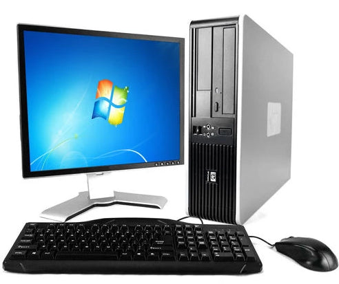 HP Compaq Pro DC5800 SFF Desktop Computer - Intel Core 2 Duo 2.4GHz, 4GB RAM, 250GB HDD, DVD, Windows 10 Home - Includes 19