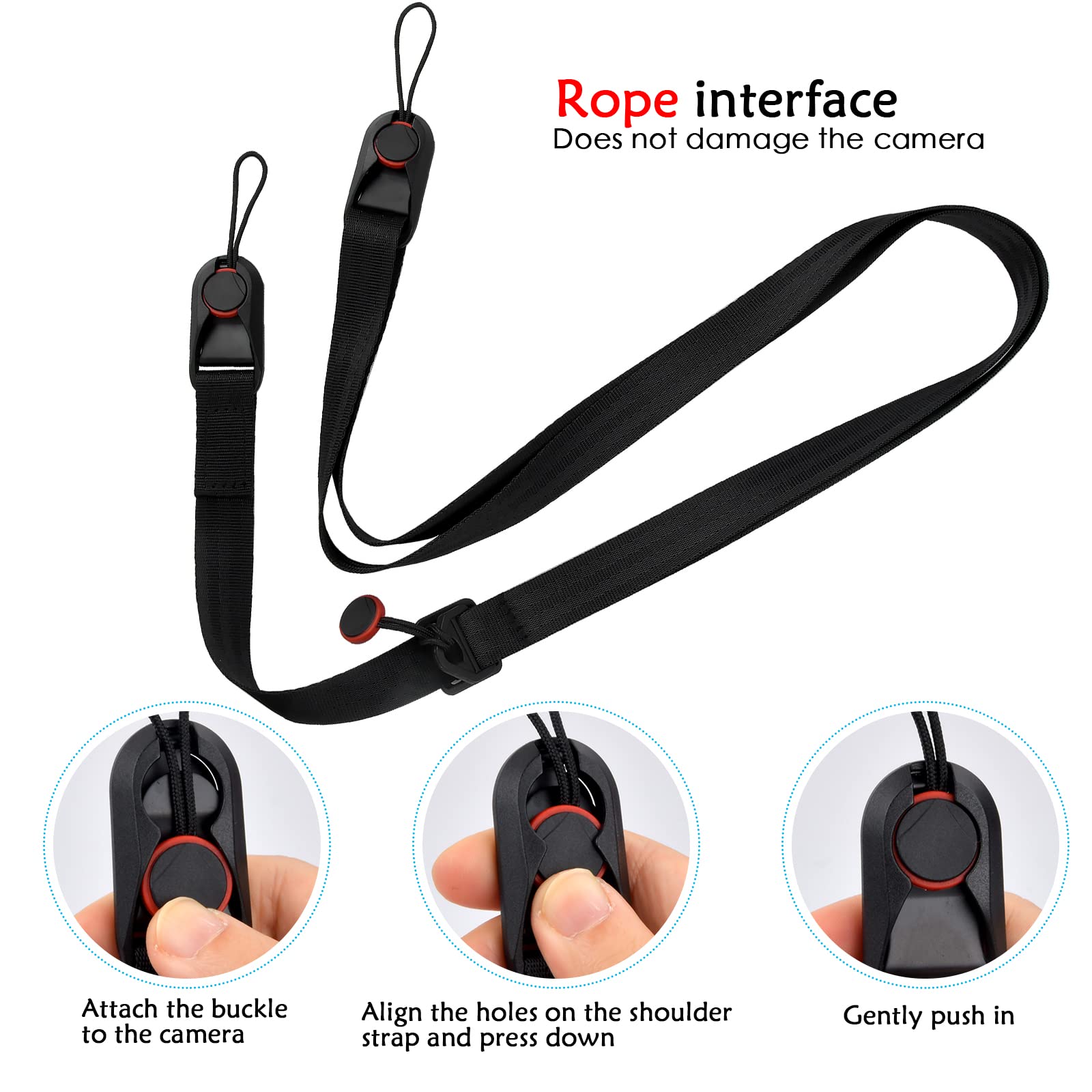 Doryum Adjustable Camera Strap with Quick Release Buckles - Soft Shoulder Neck Strap Compatible with DSLR, Mirrorless & Compact Digital Cameras (Canon, Nikon, Sony etc.) - Perfect for Travel, Photography & Outdoor Shooting