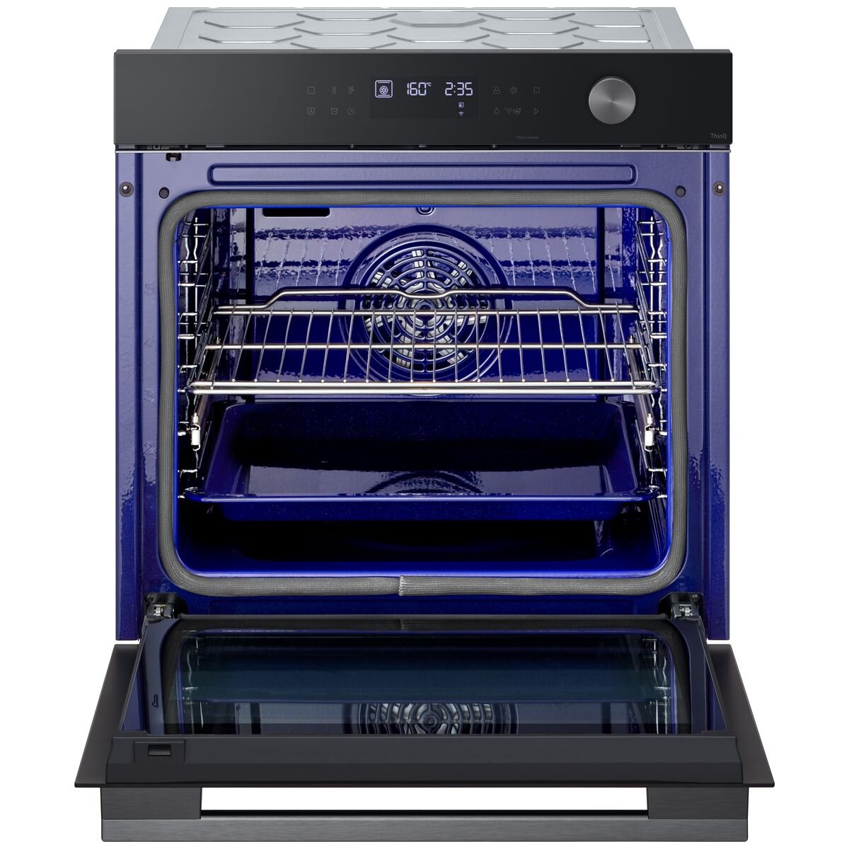 LG 60cm InstaView Series 5 Black Glass Oven - BO605G1GL5 | Built-in Electric Oven with InstaView Window for Modern Kitchens