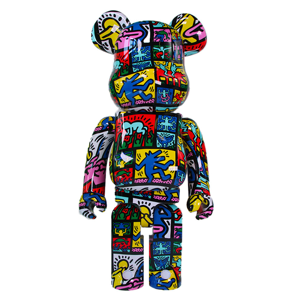 1000% Bearbrick Keith Haring Vinyl Art Toy Collectible Figure - Limited Edition Pop Art Decor for Home, Office & Gifts