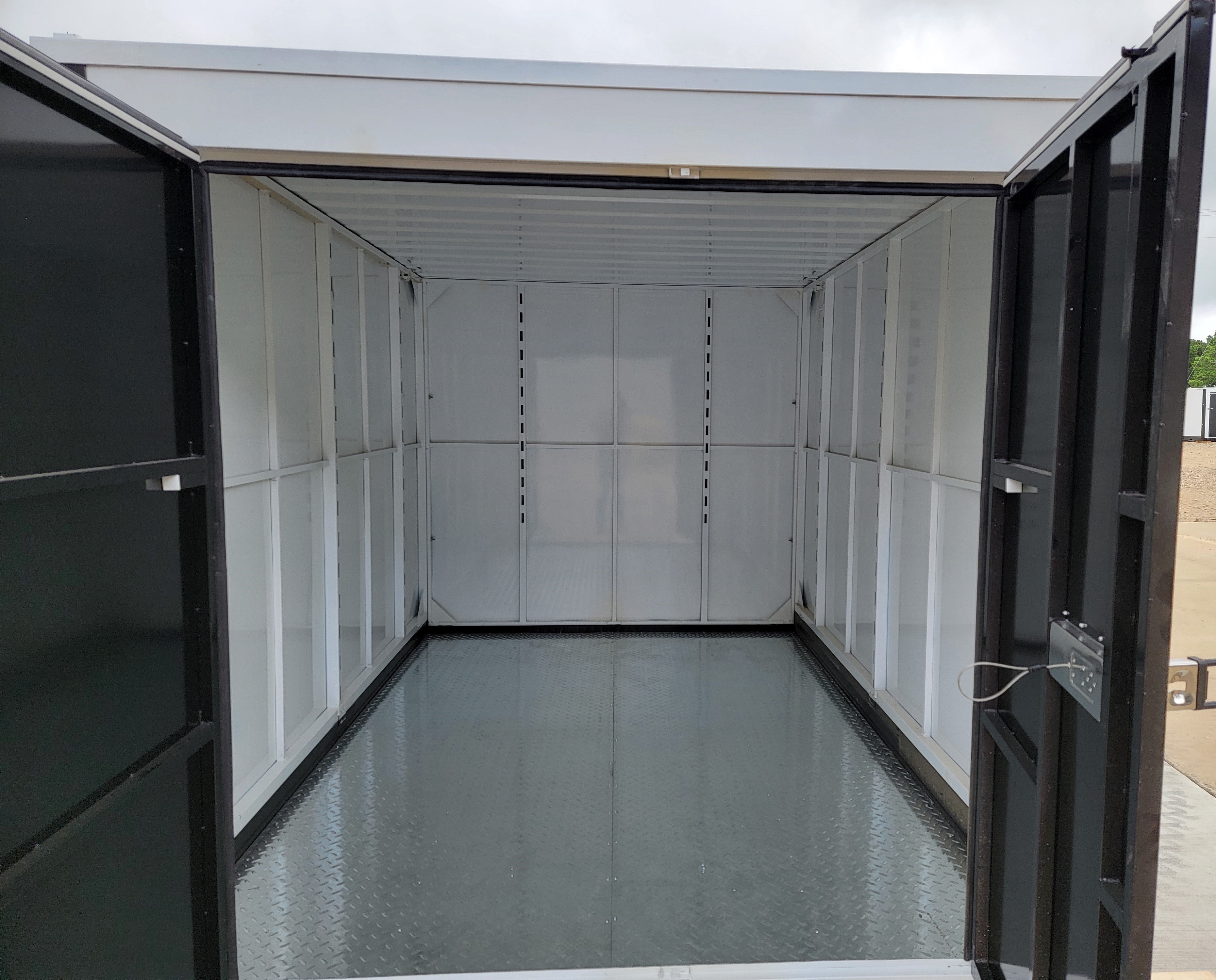 8'x12' Single Door Portable Storage Shed - Relocatable Steel Container Building for Backyard, Garden & Outdoor Storage | Weather-Resistant & Durable