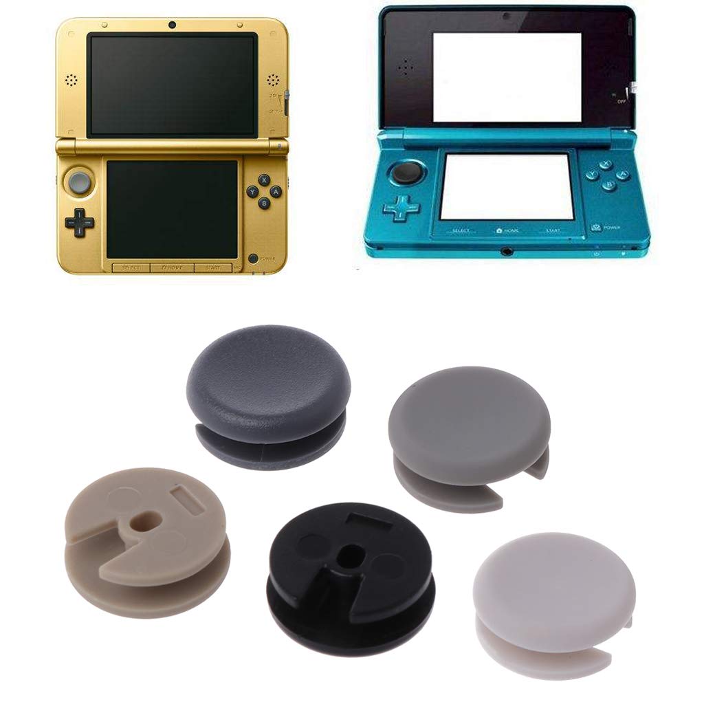 JENOR 5-Piece Set of 3D Plastic Analog Controller Stick Caps - Compatible with Nintendo 3DS, 3DSLL, 3DS XL - Protective Joystick Covers for Enhanced Gaming Experience