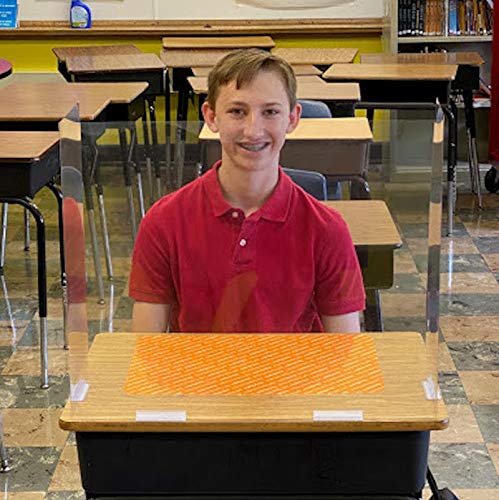 IMAGEWORKS Clear Plastic Desk Sneeze Guard - 0.020