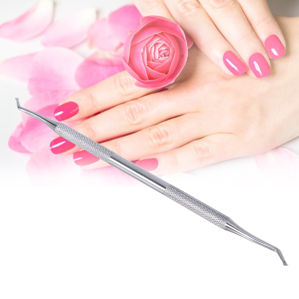 Professional Stainless Steel Cuticle Pusher & Ingrown Toenail Corrector - Pedicure Tool for Nail Care & Foot Grooming - Perfect for Home Manicures, Salon Treatments & DIY Nail Maintenance