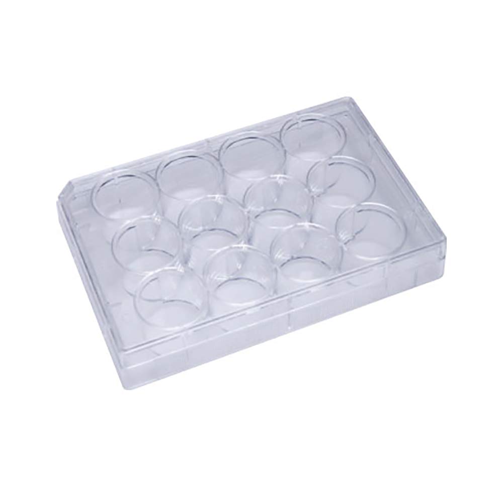 12-Well Non-Treated Cell Culture Plates, Sterile Tissue Culture Plates, Individually Wrapped (100 Count) - Perfect for Lab Research, Cell Growth Studies & Biomedical Experiments
