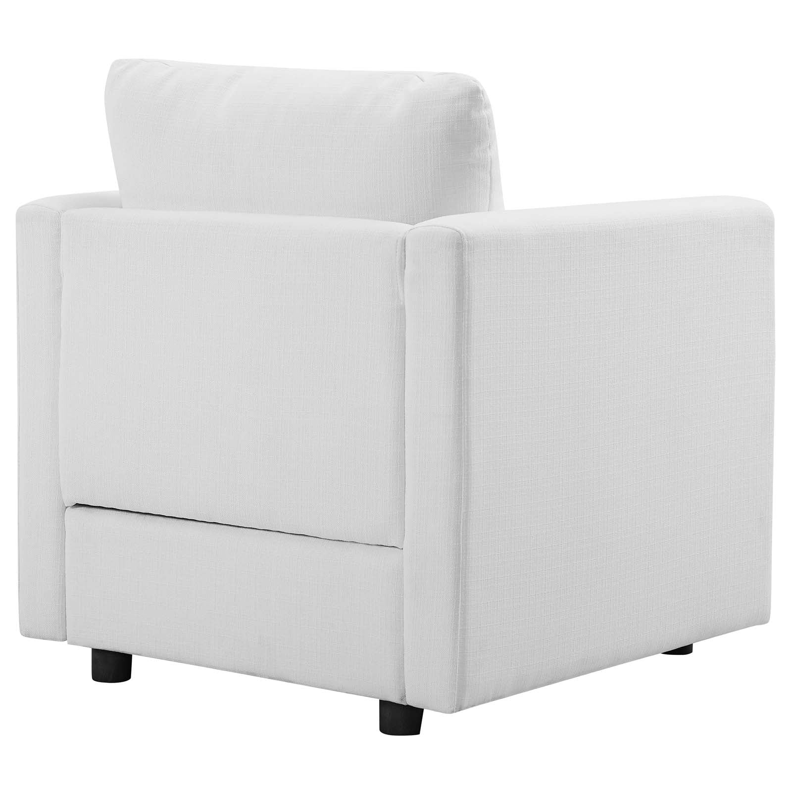 Comfortable Upholstered Fabric Armchair for Living Room - Modern Lounge Chair with Soft Cushions for Home, Office or Reading Nook