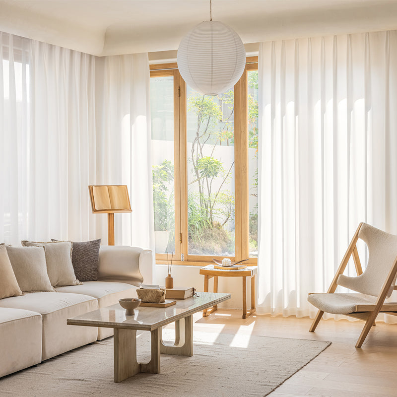 Addy White Gauze Grommet Sheer Curtains - Custom Window Treatments for Living Room, Bedroom & Nursery | Light Filtering Privacy Drapes