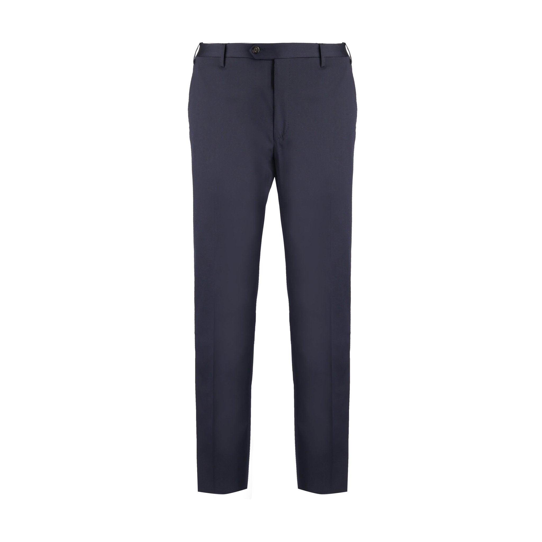 Premium CORNELIANI Stretch Wool Trousers for Men - Navy Blue Slim Fit Dress Pants - Comfortable Business & Office Wear for Professional Style