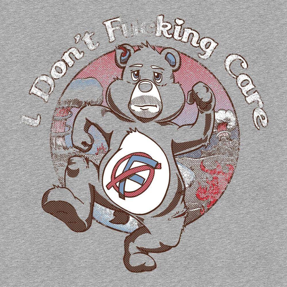 I Don't F*cking Care T-Shirt - Heather Grey Unisex Cotton Tee for Casual Wear, Street Style & Bold Statement Outfits