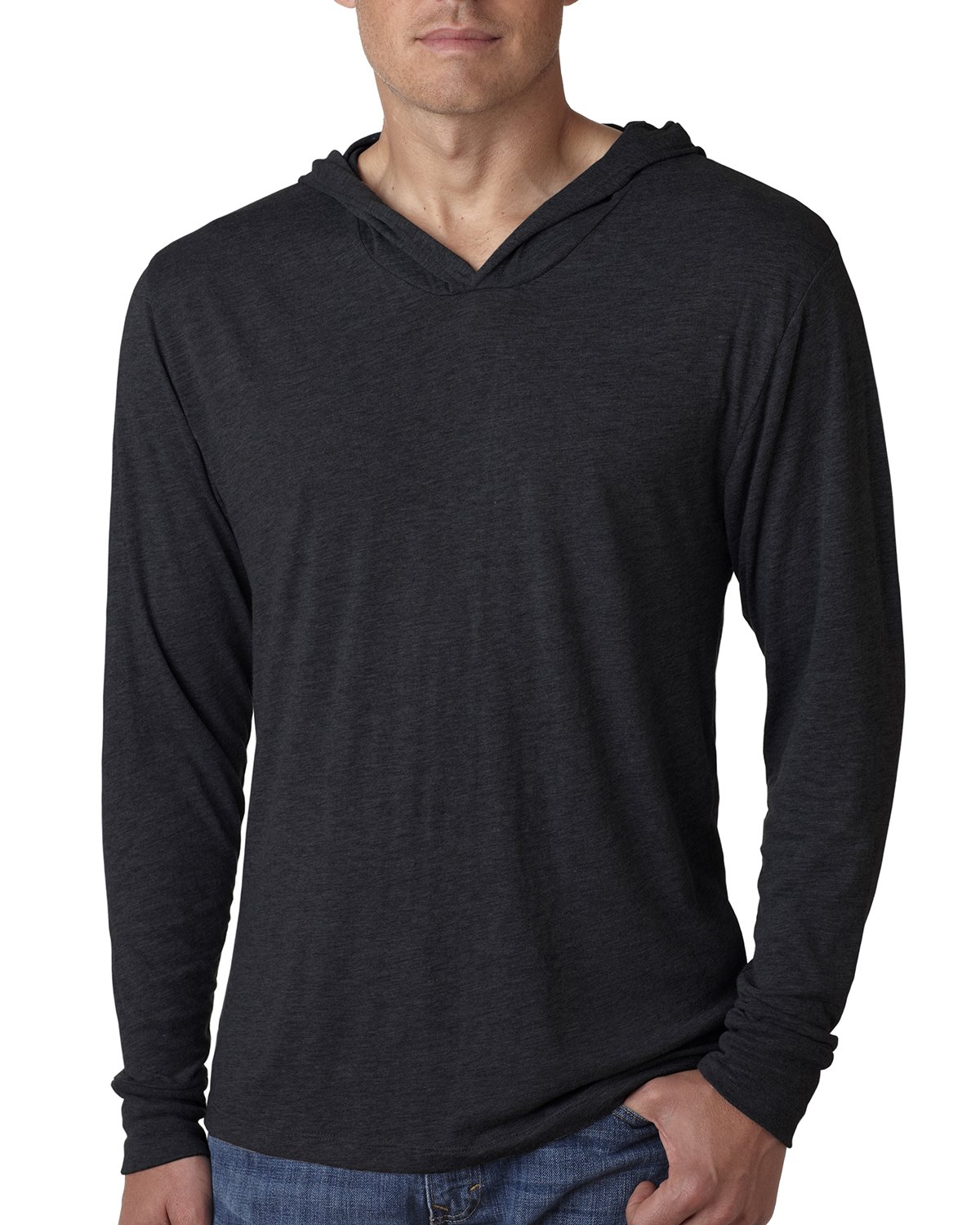Premium NEXT LEVEL APPAREL Men's Long Hoodie - Soft Cotton Pullover Sweatshirt with Kangaroo Pocket | Perfect for Casual Wear, Gym & Outdoor Activities