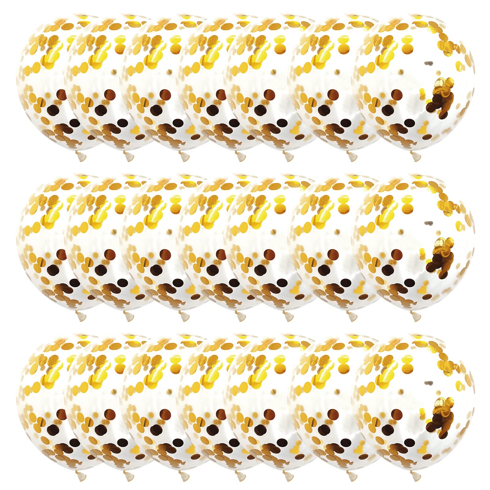 50pcs Gold Confetti Balloons - 12 Inch Glitter Latex Party Balloons for Graduation, Wedding, Birthday, Baby Shower & Bridal Shower Decorations | Perfect for Indoor & Outdoor Celebrations, Photo Backdrops & Party Supplies