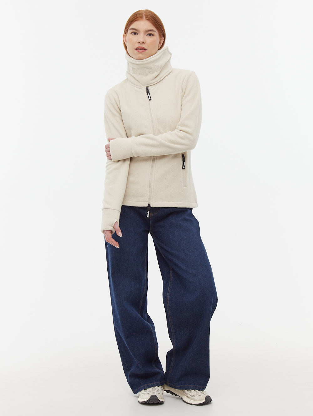 Women's Funnel Neck Zip Up Fleece Jacket - Soft Microfleece Winter Pullover for Outdoor Activities & Casual Wear