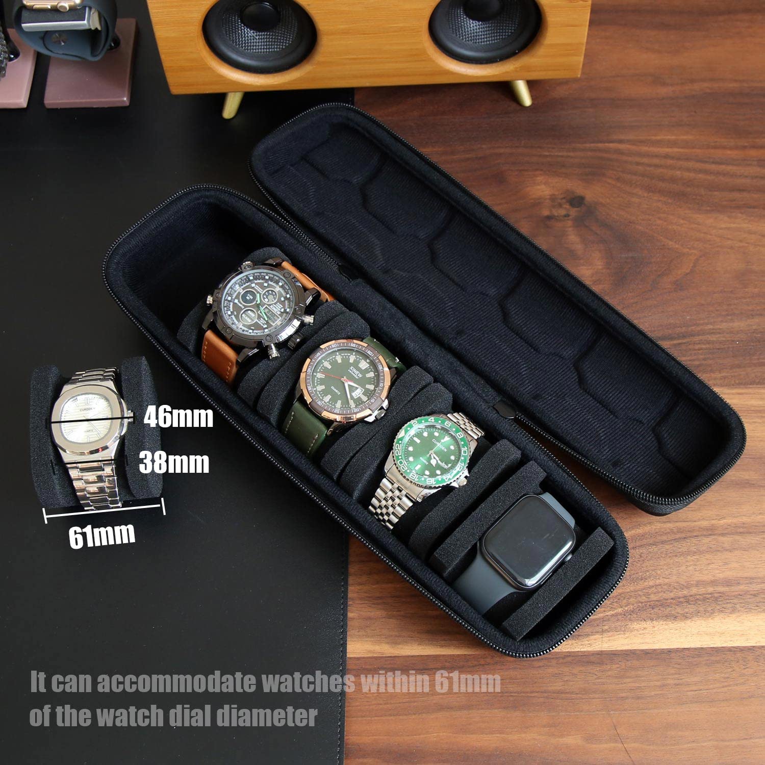 Premium Travel Watch Case for Men & Women - Portable Single Watch Storage Box & Organizer for Wristwatches & Smartwatches | Perfect for Business Trips, Vacations & Daily Use