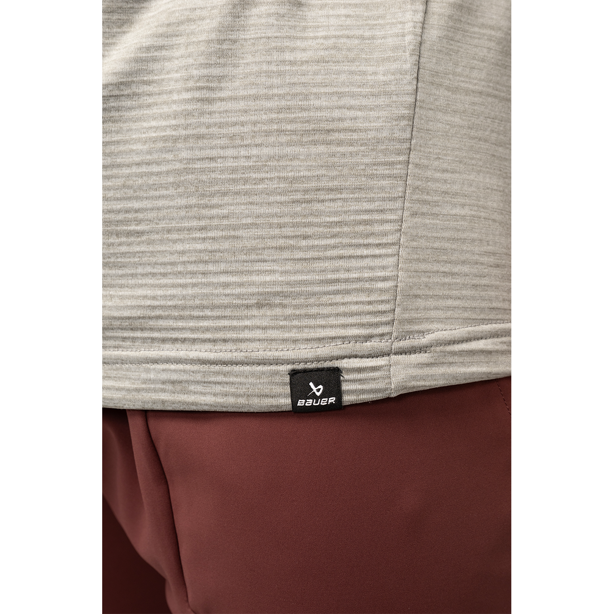 Bauer FLC Textured Half Zip Senior Hockey Pullover - Warm & Breathable Performance Wear for Ice Hockey Training & Outdoor Sports
